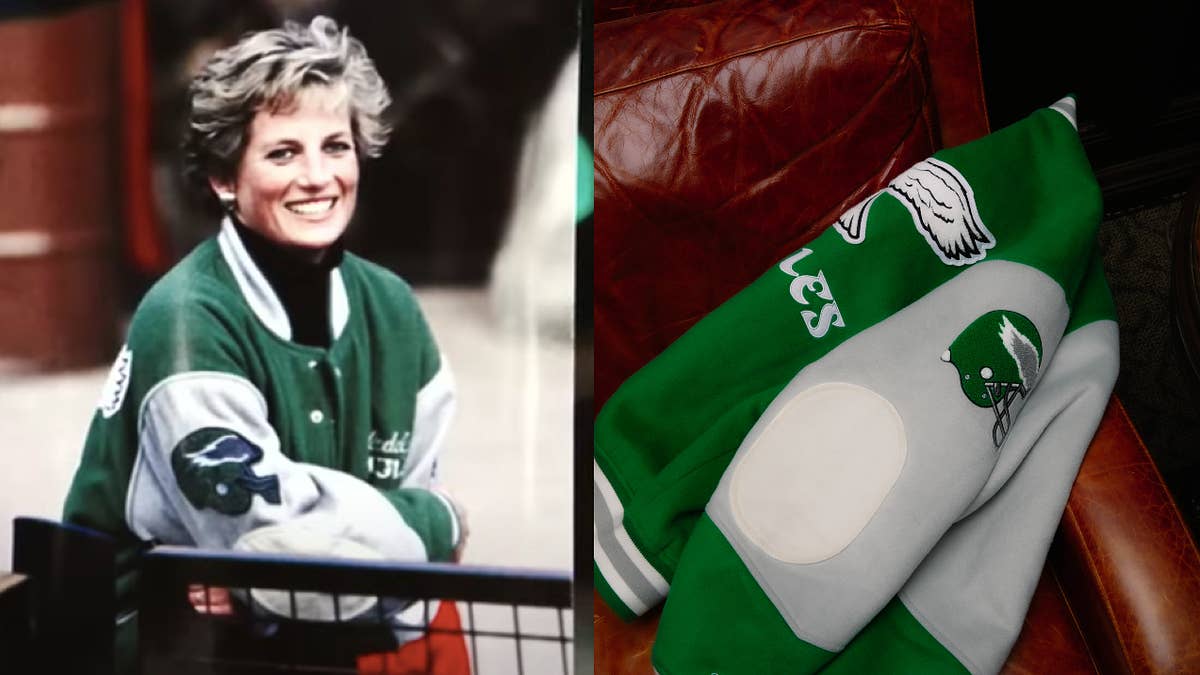 Mitchell & Ness Recreate Philadelphia Eagles Jacket Worn by Princess Diana